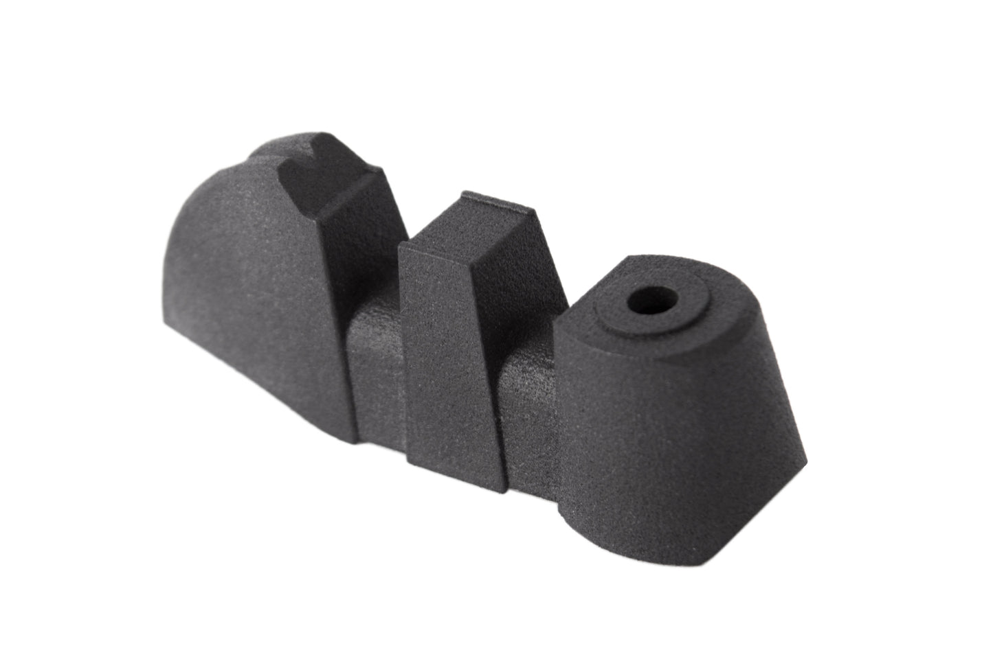 Sensorhalter ICE für Motorsensor Shimano Steps passend für ICE FULL FAT. Ansicht diagonal vorn.