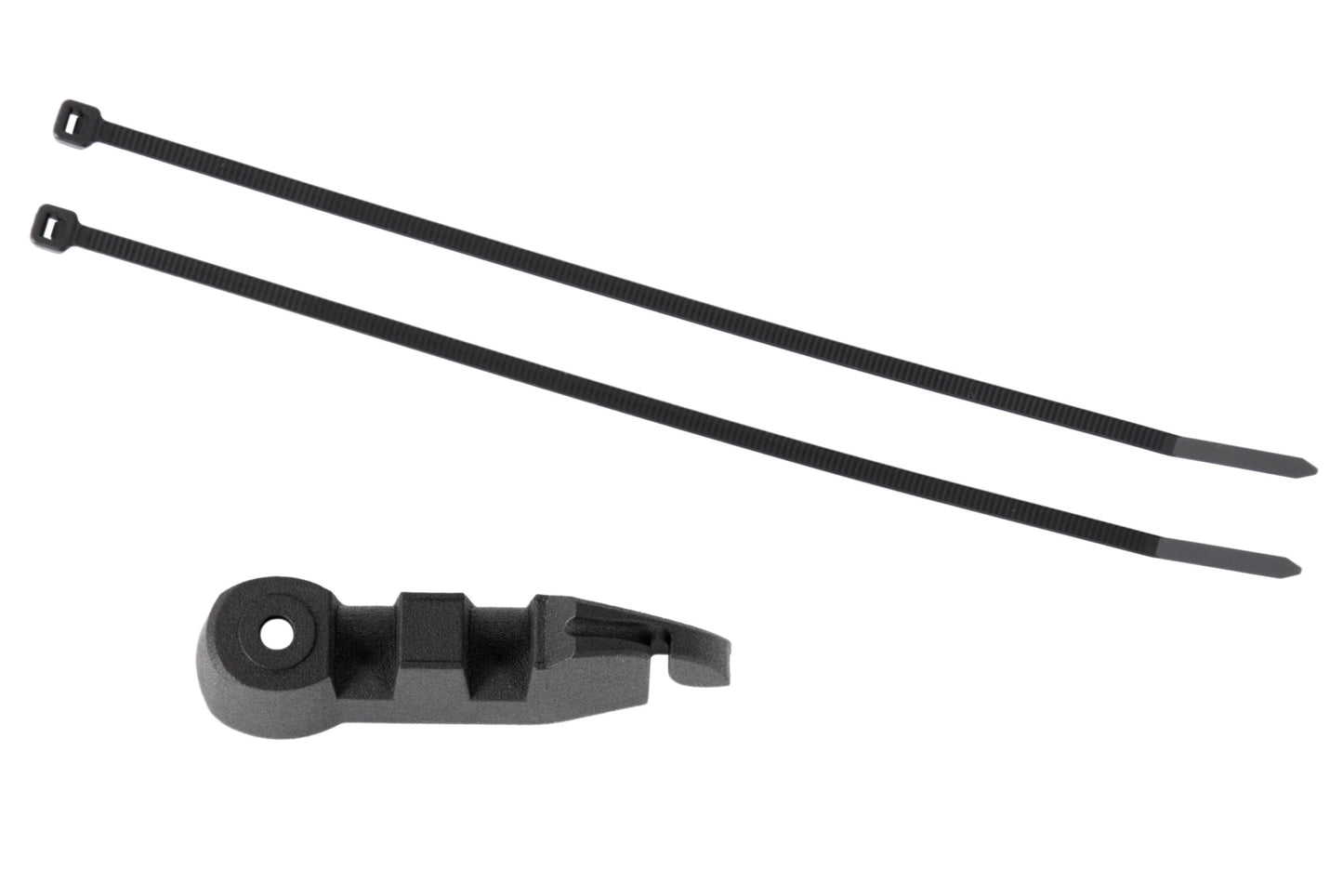 Sensorhalter ICE für Motorsensor Shimano Steps passend für ICE FULL FAT. Ansicht komplett mit Montagezubehör.