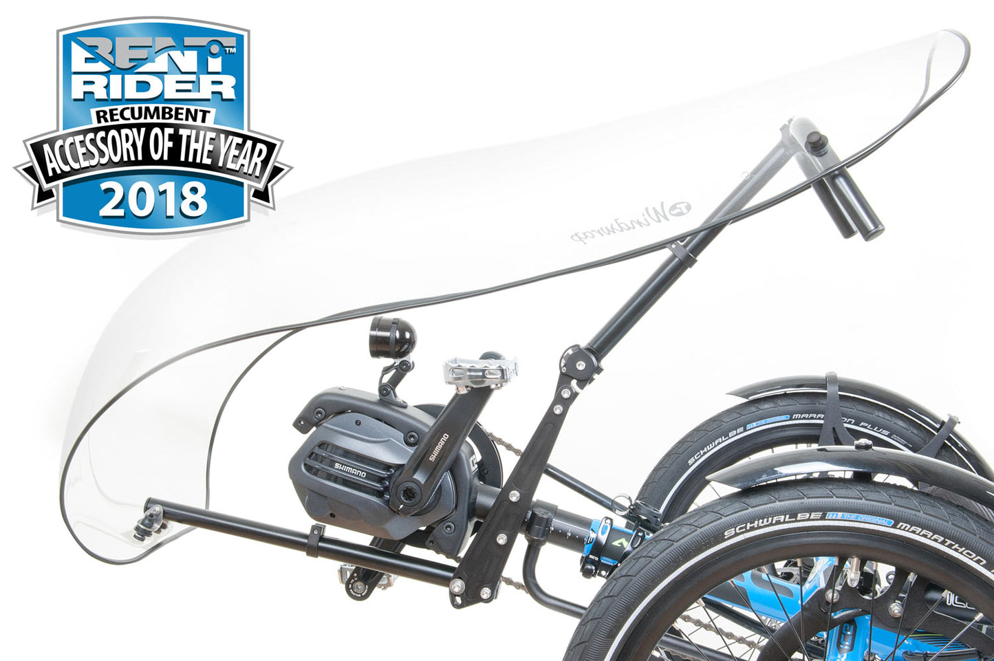 Wetterschutz T-Cycle Frontverkleidung WINTR montiert am ICE Adventure Ansicht seitlich