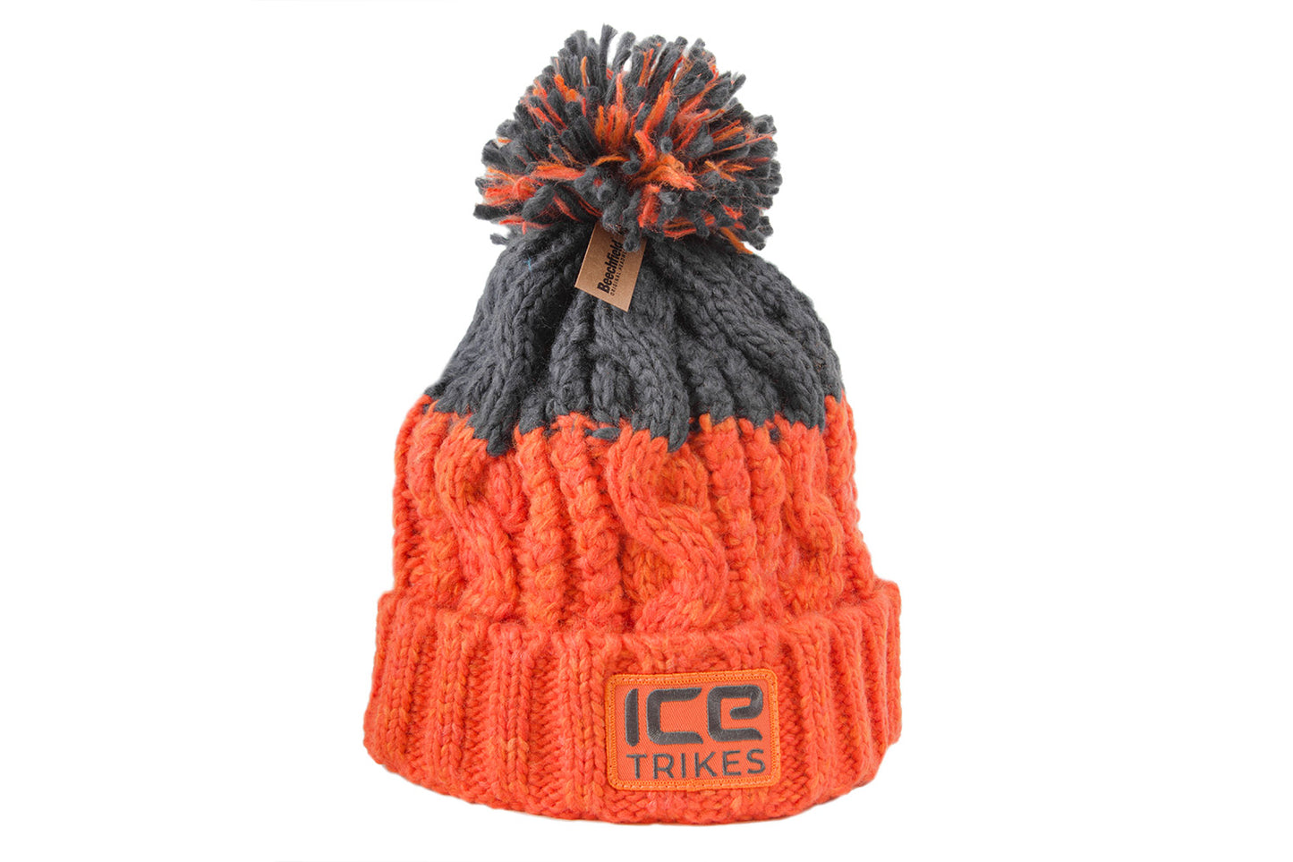 Beanie ICE Mütze mit Bommel vorn