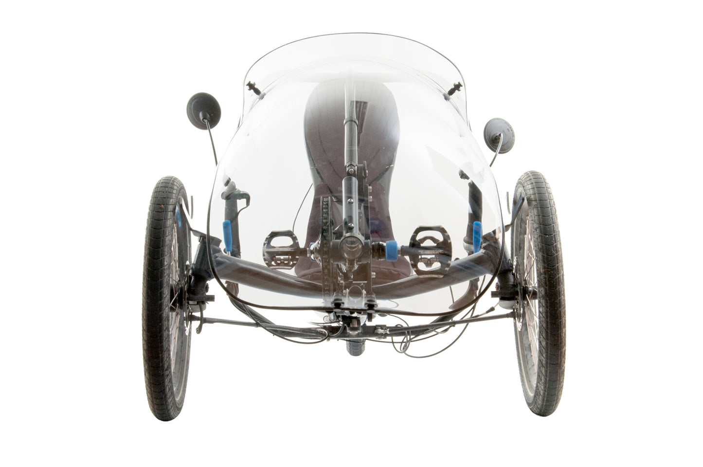 TerraCycle Windwrap WGX Frontverkleidung mit WINTR Mount am HP Velotechnik Scorpion