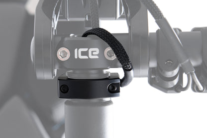 Blinkeranlage velorian für ICE Trikes Blinker Schalter montiert am Lenker des Liegedreirads, Ansicht Rückseite