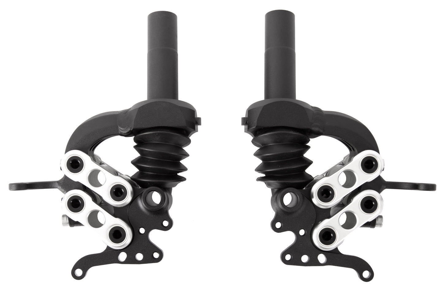 Radträger ICE mit Elastomerfederung für Trommel- und gespiegelte Scheibenbremse Paar Ansicht vorn