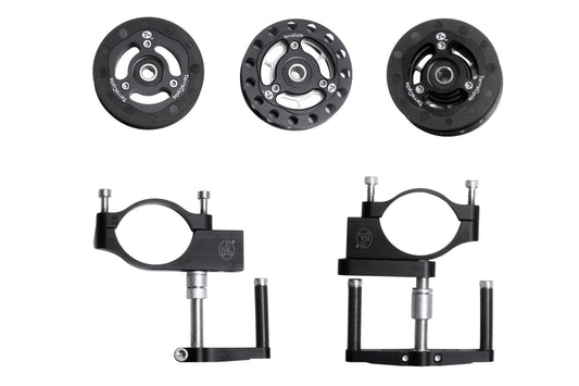 Kettenleitrollen Set für Liegedreirad Windcheetah ELITE komplett, Ansicht als Flatlay