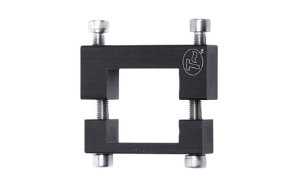 Rahmenklemmschelle T-Cycle für Frontverkleidung und Akkuhalter passend für Anthrotech 35x35mm Vierkant. Ansicht seitlich.