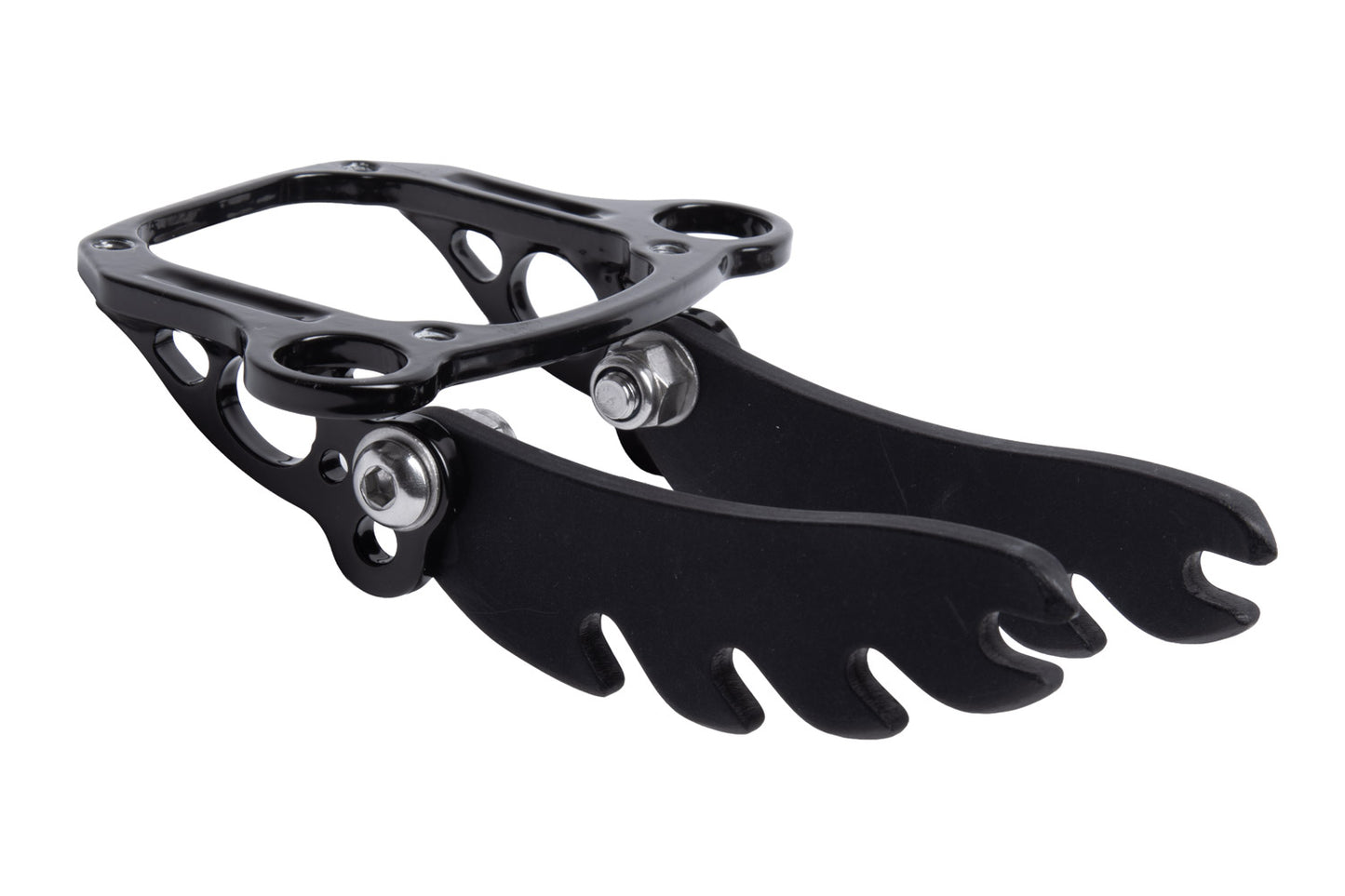 Sitzbefestigung für ICE Carbon Schalensitz im Liegedreirad ICE Sprint X, ICE Adventure oder ICE FullFat. Ansicht diagonal ohne Montagematerial.