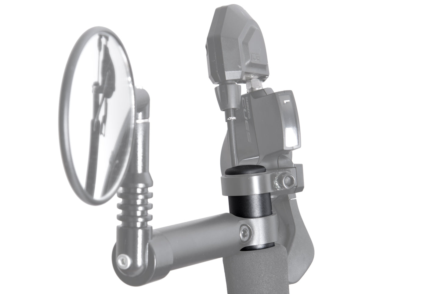 Lenkerverlängerung ICE 40mm mit Konus für Triggerschaltung, Ansicht montiert am Liegedreirad 