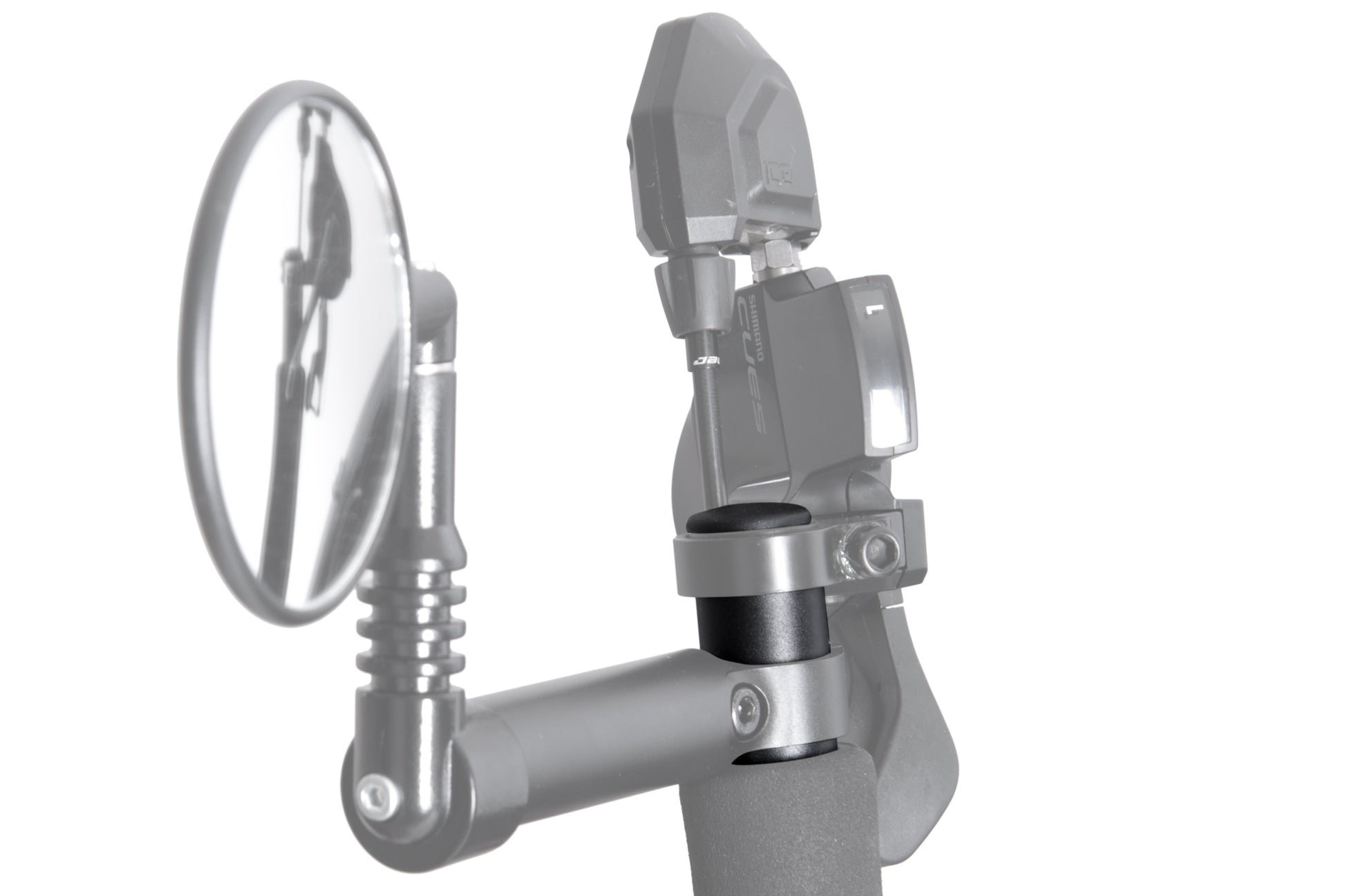 Lenkerverlängerung ICE 40mm mit Konus für Triggerschaltung, Ansicht montiert am Liegedreirad 