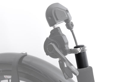 Lenkerverlängerung ICE 40mm mit Konus für Triggerschaltung, Ansicht montiert am Trike