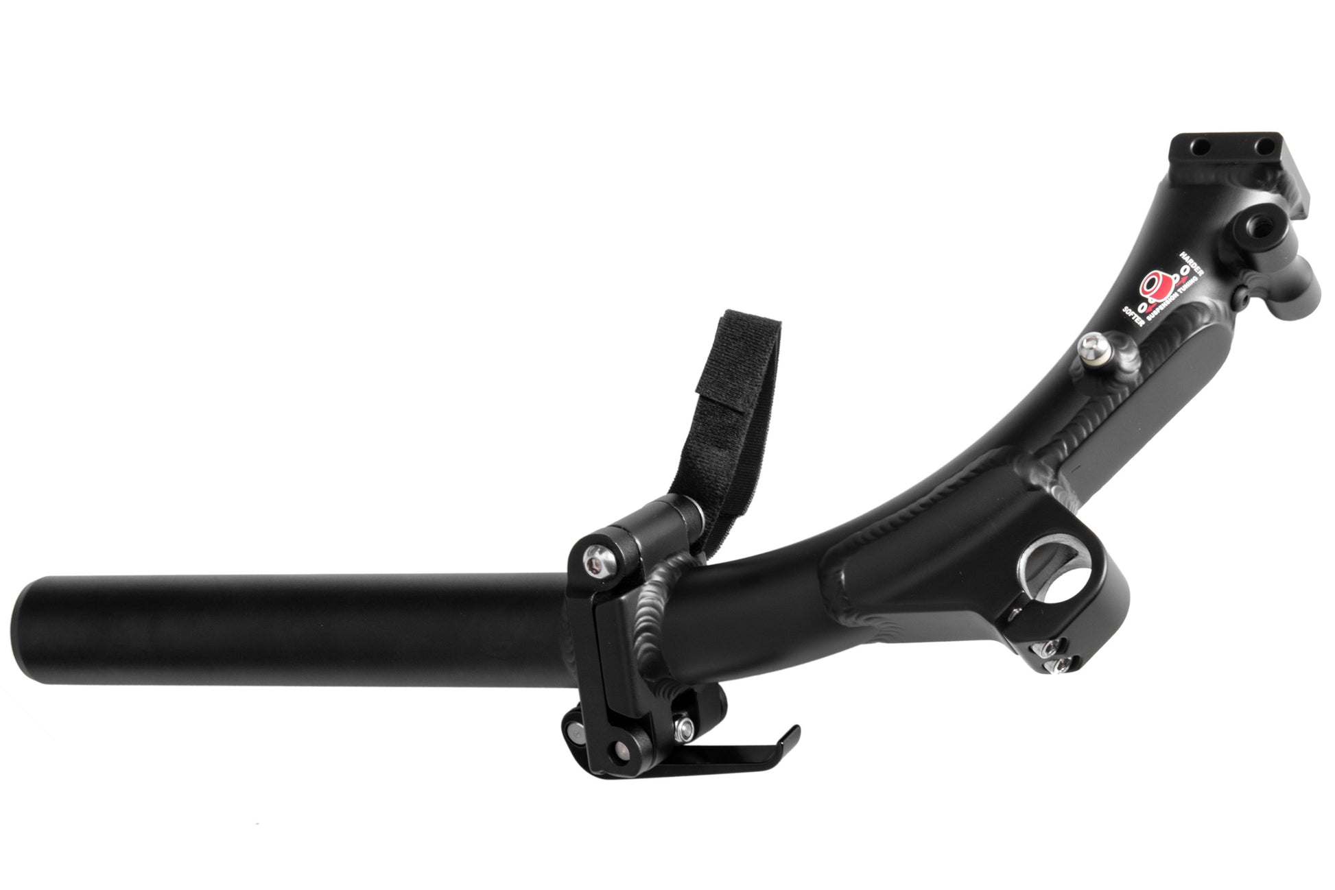 Rahmenrohr Hinterbau von ICE mit Faltgelenk und Aufnahme für Schwingenlagerung. Ansicht einzeln