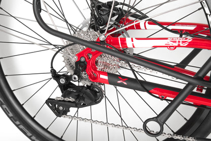 Sprint X passion red Schaltwerk und Kassette Shimano